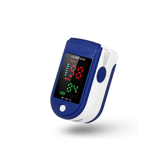 Finger Tip Pulse Oximeter for Measuring SpO2 Oxygen and Heart Rate (Blue)