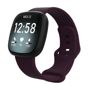 Silicone Wristband Strap For Fitbit Sense1-2/Versa 3-4 Purple
