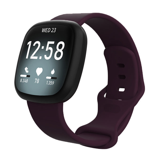 Silicone Wristband Strap For Fitbit Sense/Versa 3-Purple