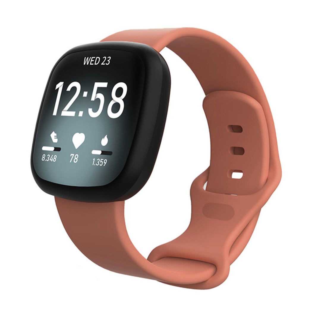 Silicone Wristband Strap For Fitbit Sense 1-2/Versa 3-4 Pink