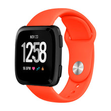 Load image into Gallery viewer, Silicone Strap For Fitbit Versa/Fitbit Versa 2/Fitbit Versa Lite Edition (Spicy Orange-Plain)