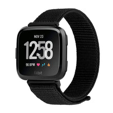 Load image into Gallery viewer, Woven Nylon Strap For Fitbit Versa/Versa 2/Versa Lite (Carbon black)