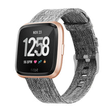 Load image into Gallery viewer, Woven Nylon Strap For Fitbit Versa/Versa 2 /Versa Lite (Carbon Blue) - CellFAther