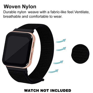 Woven Nylon Strap for Oppo Watch 41mm - Jet Black