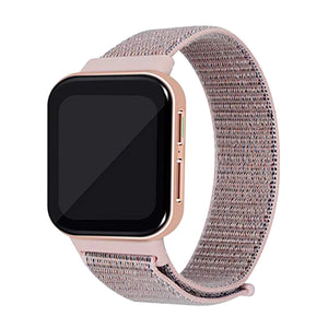 CellFAther Pink Sand Woven Nylon Strap for Oppo Watch 41mm- Pink Sand