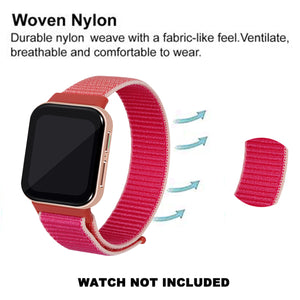 Woven Nylon Strap for Oppo Watch 41mm -Pomergranate