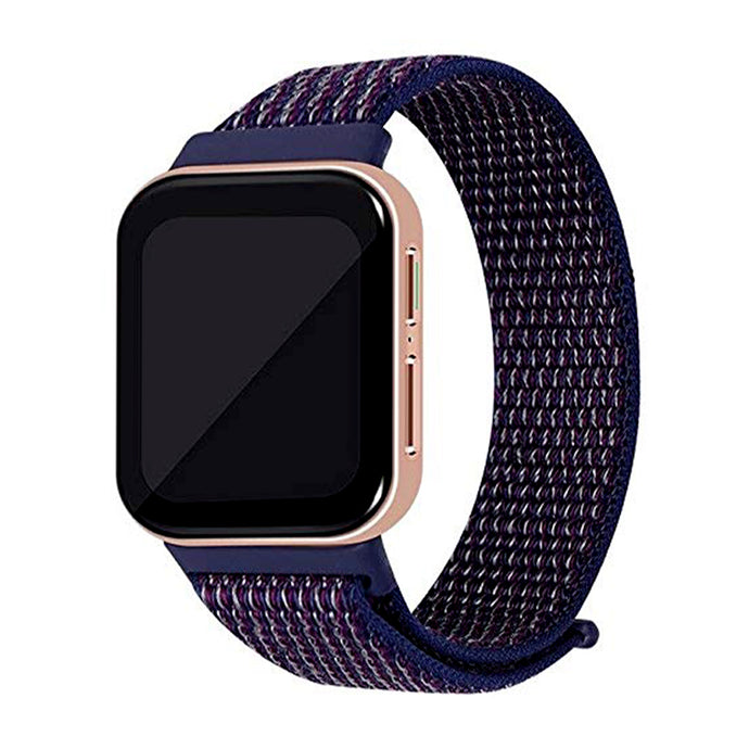 Woven Nylon Strap for Oppo Watch 46mm-Indigo