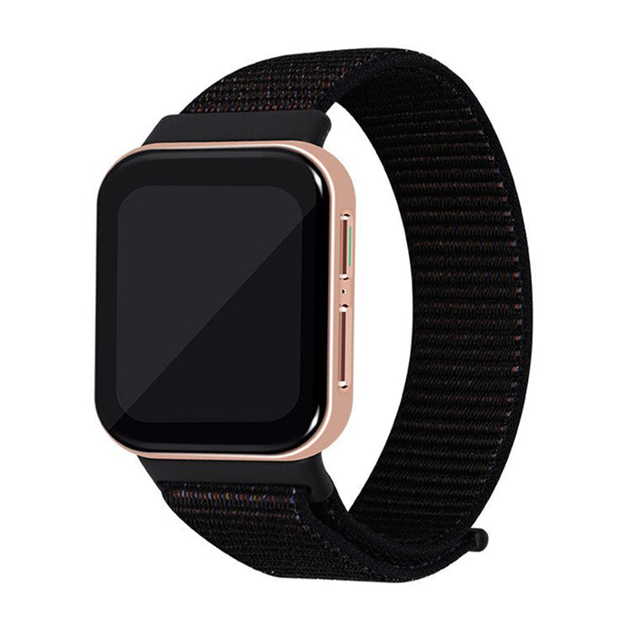 CellFAther Spider Black Woven Nylon Strap for Oppo Watch 46mm-Spider Black