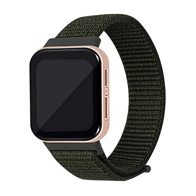 Woven Nylon Strap for Oppo Watch 46mm-Kargo Khaki