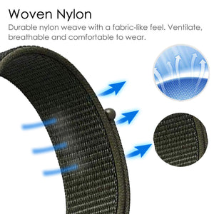 Woven Nylon Strap for Oppo Watch 46mm-Kargo Khaki