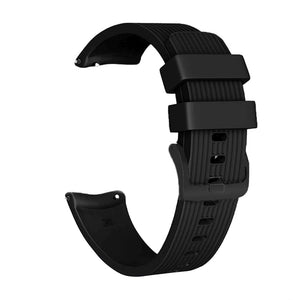 20mm universal Smartwatch Silicone Strap Black