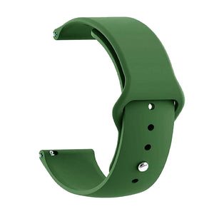 22mm universal Smartwatch Silicone Strap Army Green-Plain