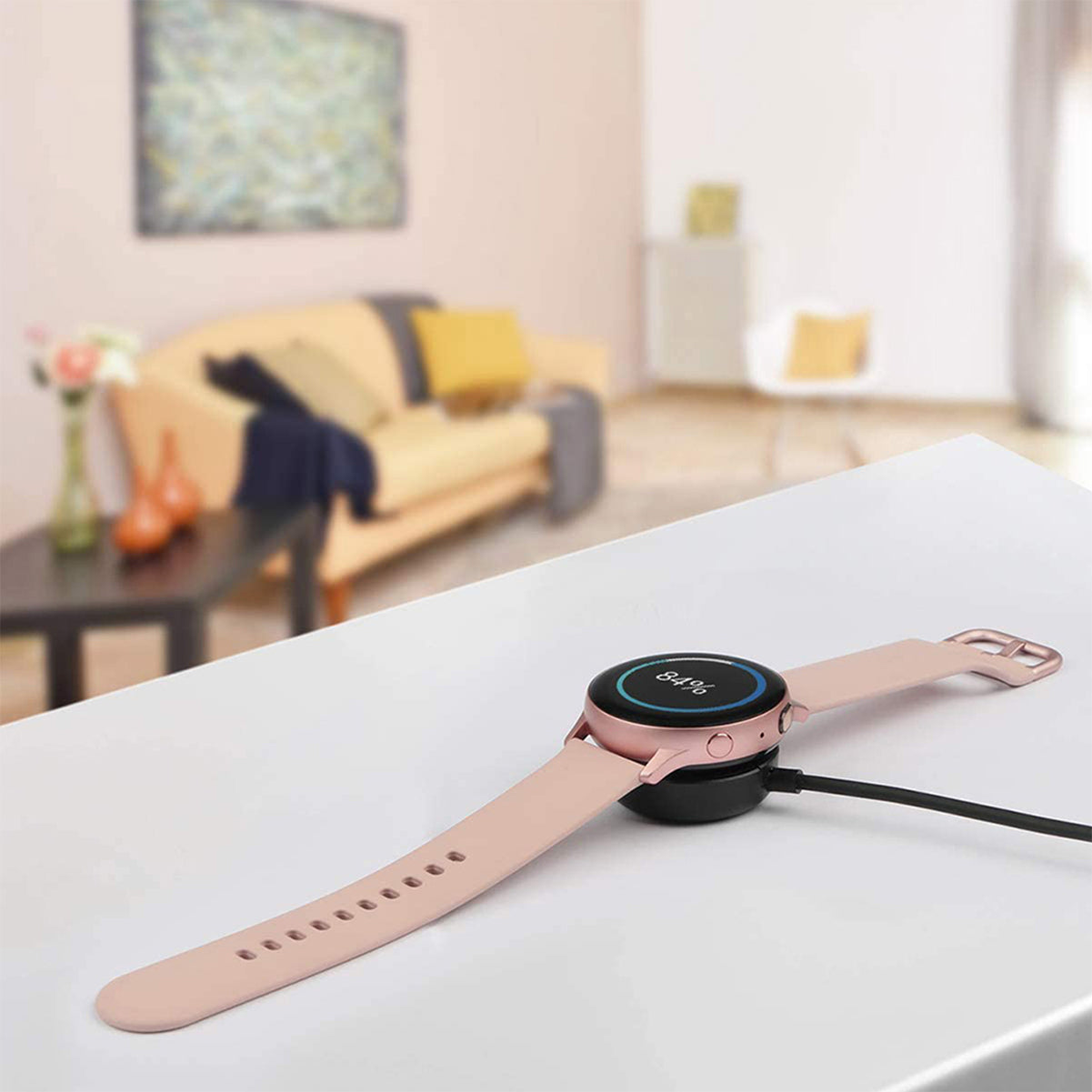 Samsung galaxy watch sales rose gold charger
