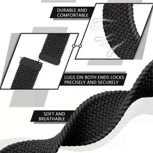 Load image into Gallery viewer, Solo Braided Loop Strap Universal for 22mm Lugs Watches-Black