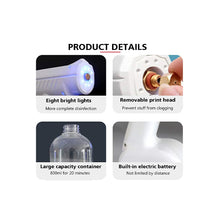 Load image into Gallery viewer, Steam Sprayer,800ML Nano Sprayer Disinfectant Sanitizer Sprayer Large Capacity and Multifunctional Nano Steam Spray Gun for Indoor and Outdoor, Public Places, Office