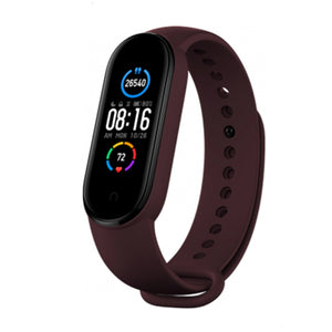 Silicone Wristband For MI Band 6/5-Dark purple