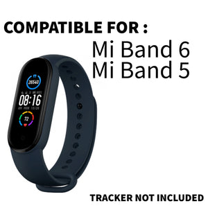 Silicone Wristband For MI Band 6/5-Dark Blue
