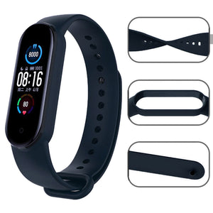 Silicone Wristband For MI Band 6/5-Dark Blue