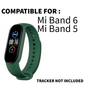 Silicone Wristband For MI Band 6/5-Teal Green