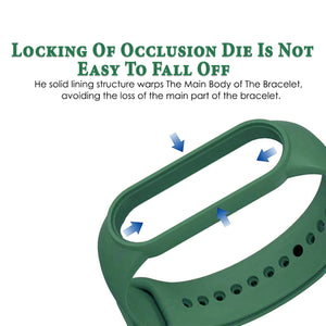 Silicone Wristband For MI Band 6/5-Teal Green