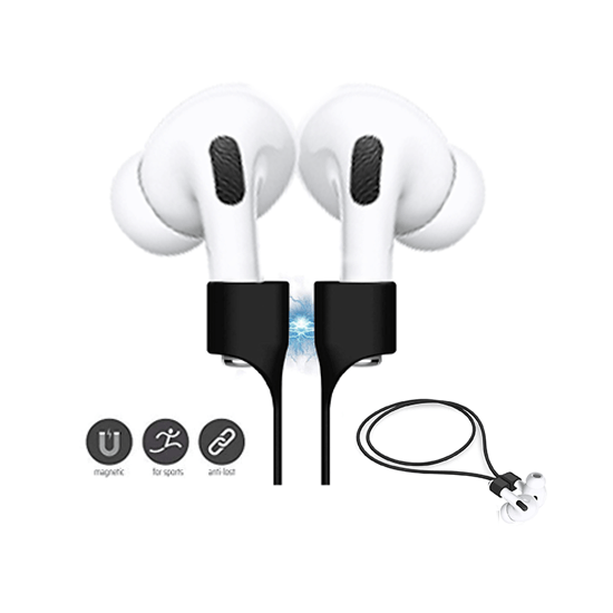 Anti Lost Magnetic Cord Strap for Airpods Pro Black CellFAther