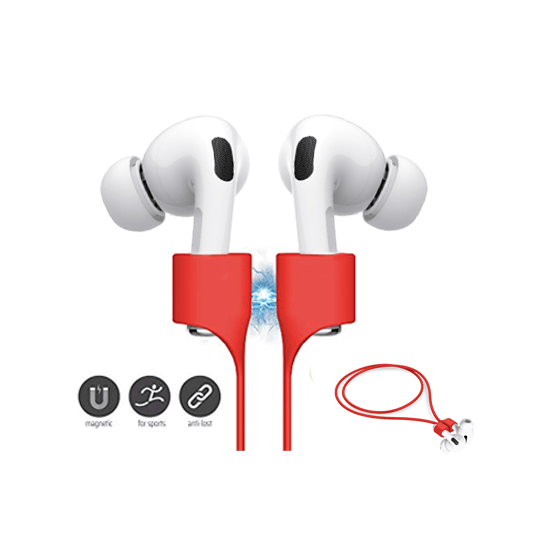 Anti-Lost Magnetic Cord(Strap) for Airpods Pro - Red - CellFAther