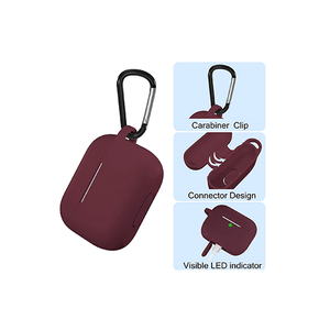 Silicone Case Cover for Airpods Pro (Wine) - CellFAther