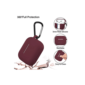 Silicone Case Cover for Airpods Pro (Wine) - CellFAther