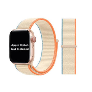CellFAther Straps New 2020 Edition Nylon Straps For Apple Watch-42/44mm (Cream)