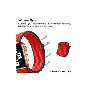CellFAther Straps New 2020 Edition Nylon Straps For Apple Watch-42/44mm ((PRODUCT)RED)