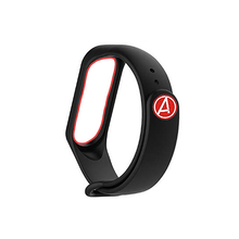 Load image into Gallery viewer, Silicone Wristband for Mi Band 4/ Mi Band 3 (Black-Avengers Edition) - CellFAther