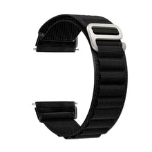 Load image into Gallery viewer, 22mm SmartWatch Sport Loop Nylon Alpine Bands- Black