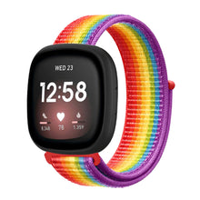 Load image into Gallery viewer, Nylon Strap For Fitbit Sense 1-2/Versa 3-4 Rainbow