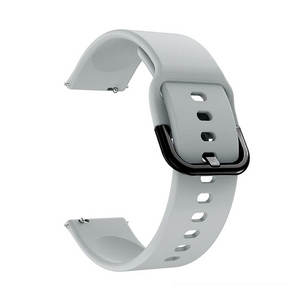 20mm universal Smartwatch Silicone Strap Dotted Black & Grey