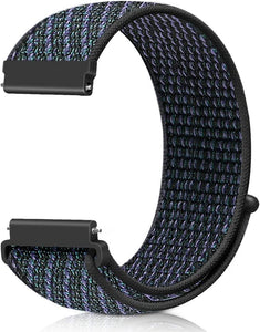 20mm SmartWatch Sport Loop Nylon Bands Charcoal