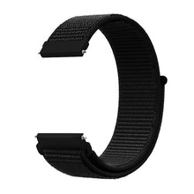 Load image into Gallery viewer, 20mm SmartWatch Sport Loop Nylon Bands Jet Black